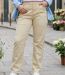 Pantalon 5 poches AXONE Balade - Toile gabardine coton stretch Beige pour une allure lumineuse et confortable-1