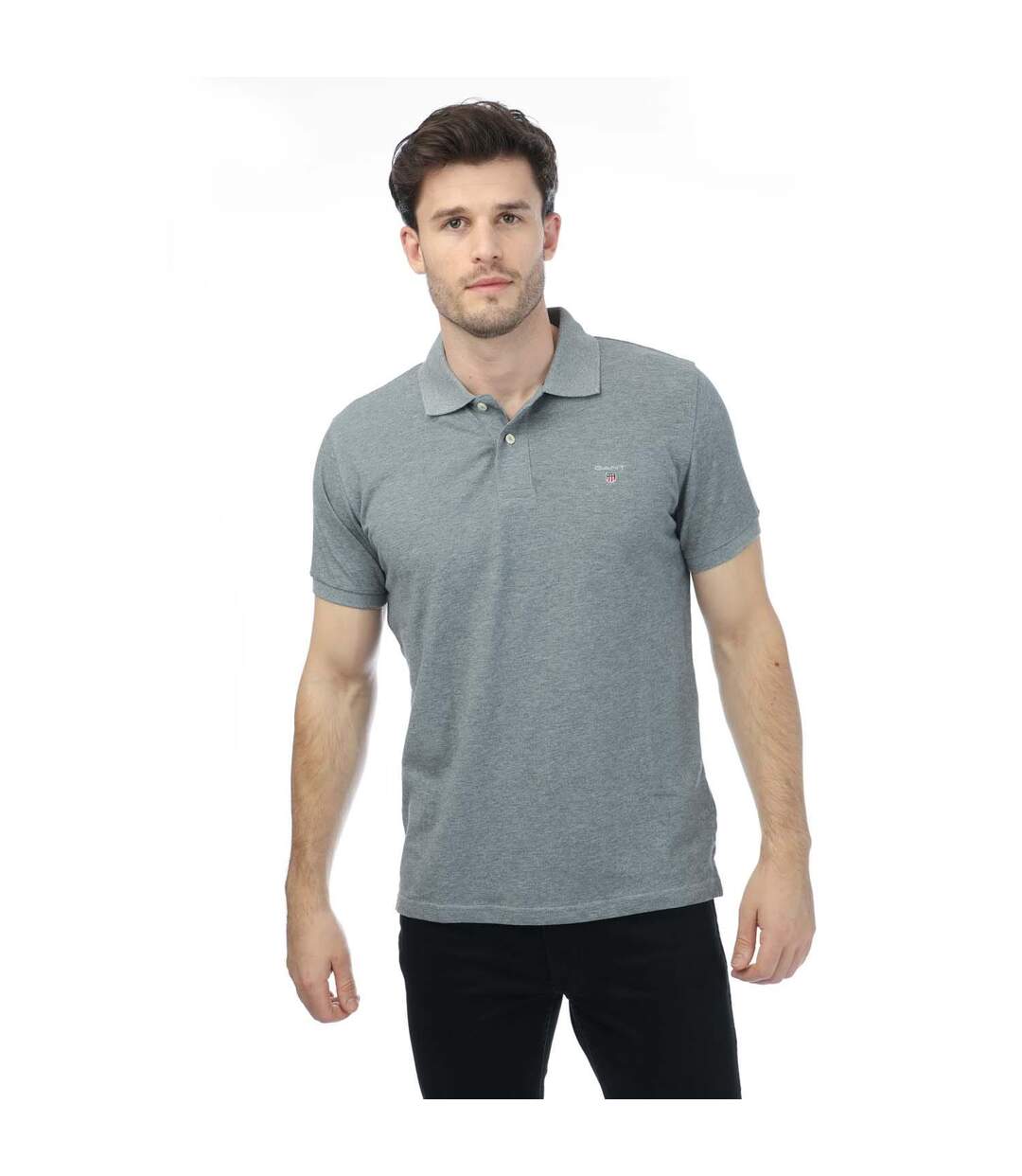 Mens Rugger Piqué Regular Polo Shirt Grey Gant-2