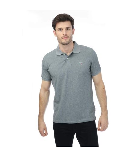 Mens Rugger Piqué Regular Polo Shirt Grey Gant