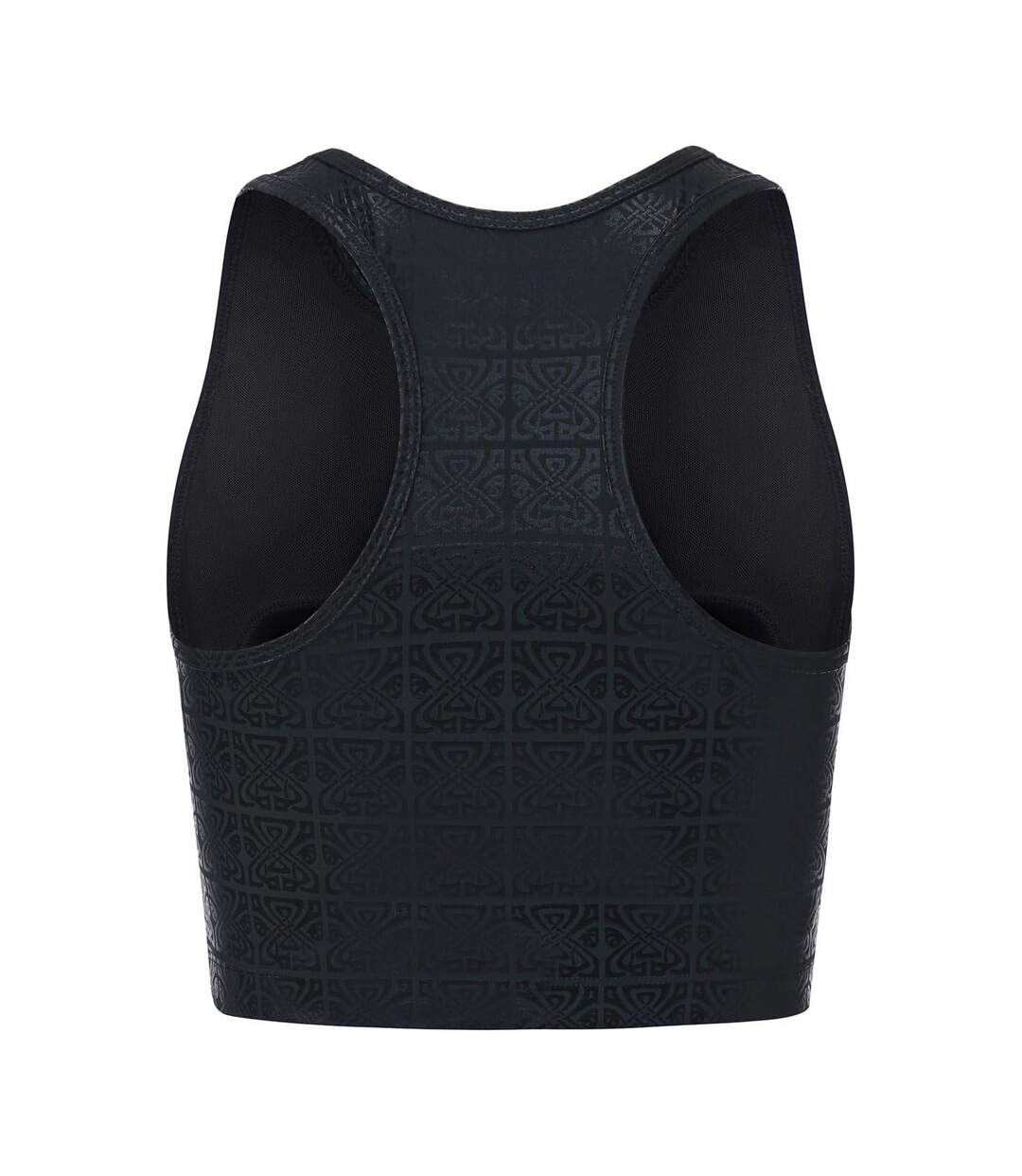 Womens/ladies Shine Slim Sleeveless Tank Top Black Biba-2