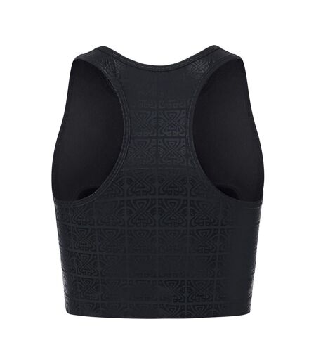 Womens/ladies Shine Slim Sleeveless Tank Top Black Biba