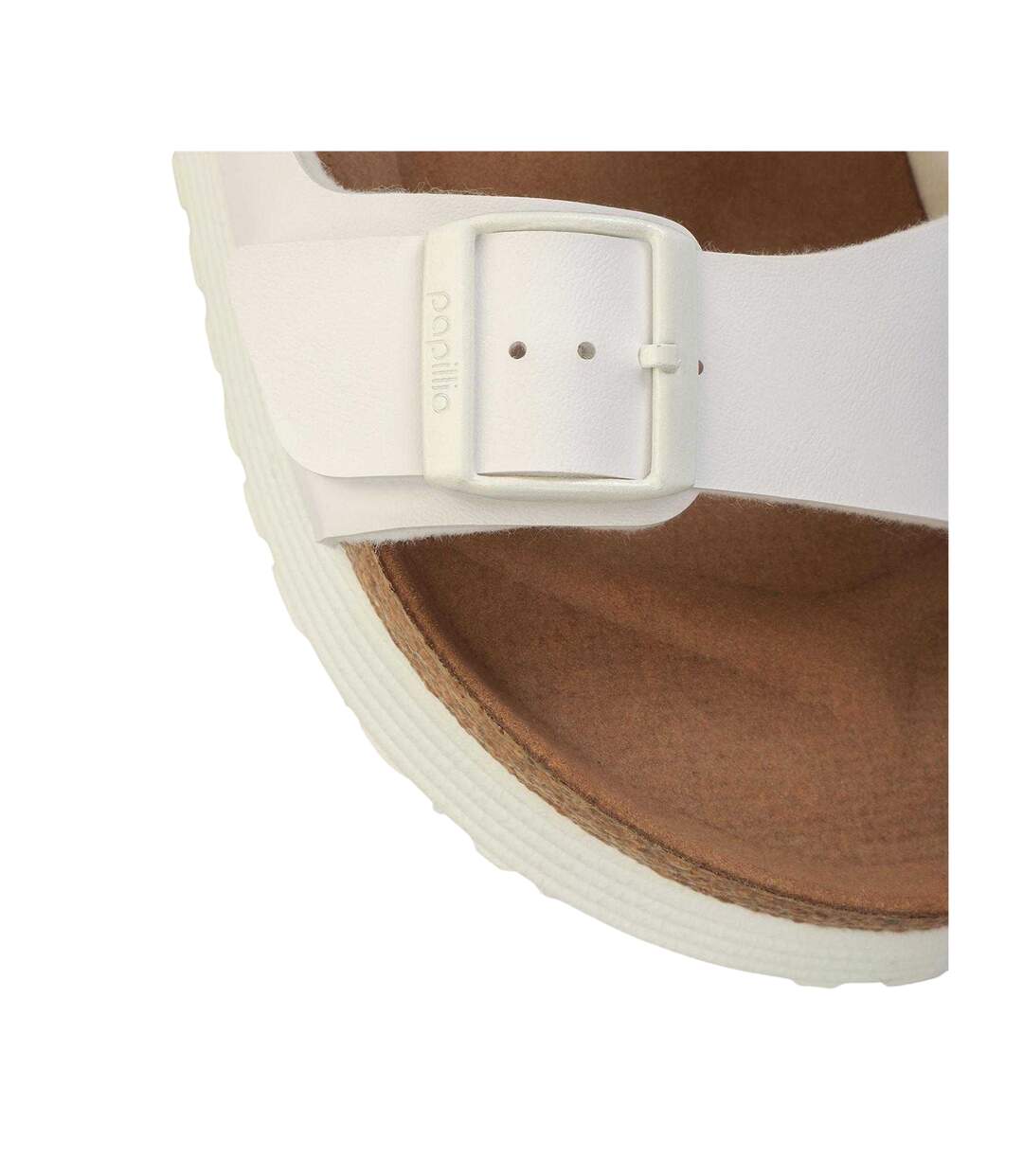 Womens/ladies Arizona Grooved Open Toe Sandals White Birkenstock-3