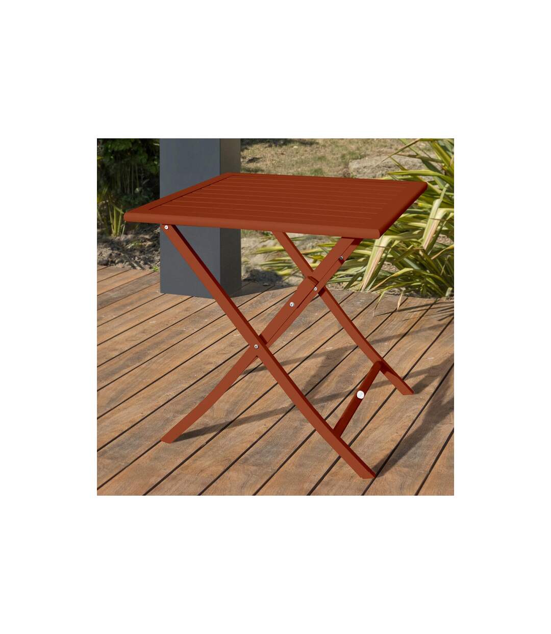 Table de Jardin Pliante Marius 70cm Terracotta-5