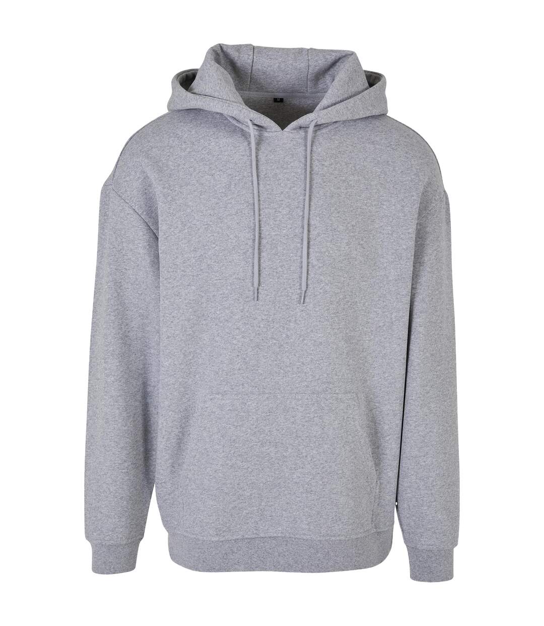 Mens Basic Oversized Hoodie Gris Chiné Build Your Brand-1