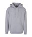 Mens Basic Oversized Hoodie Gris Chiné Build Your Brand-1