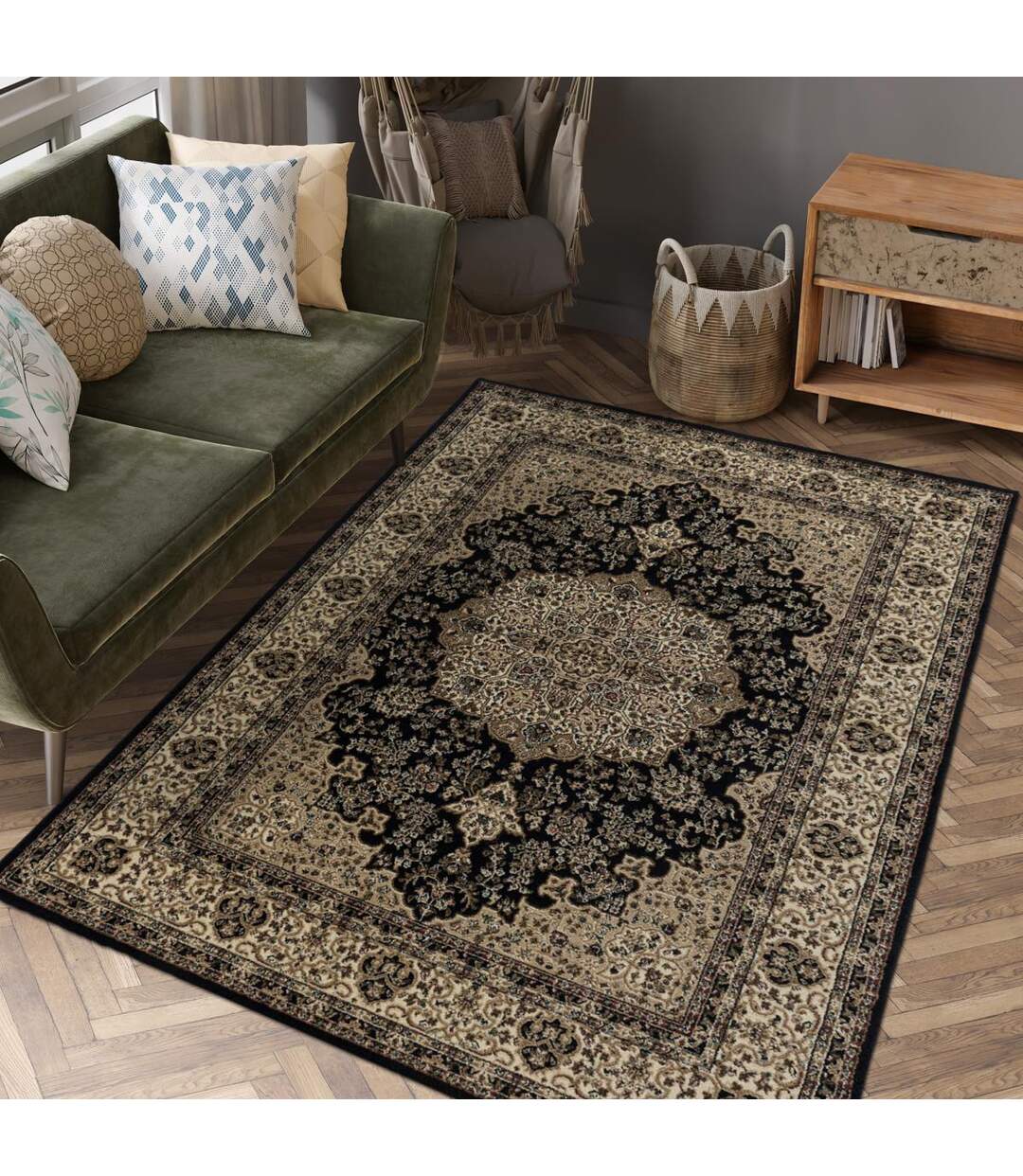 Tapis orient tissé motif classique TIBRICAM-2