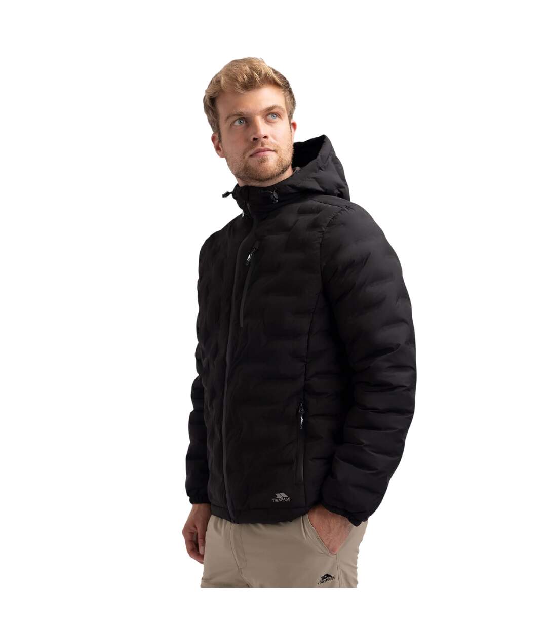 Mens Jaymes Waterproof Jacket Black Trespass-4