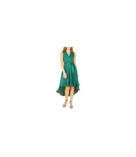 Robe Portefeuille Sans Manches Femme Vert Mela London