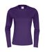 Womens/ladies long-sleeved t-shirt purple Cottover-1