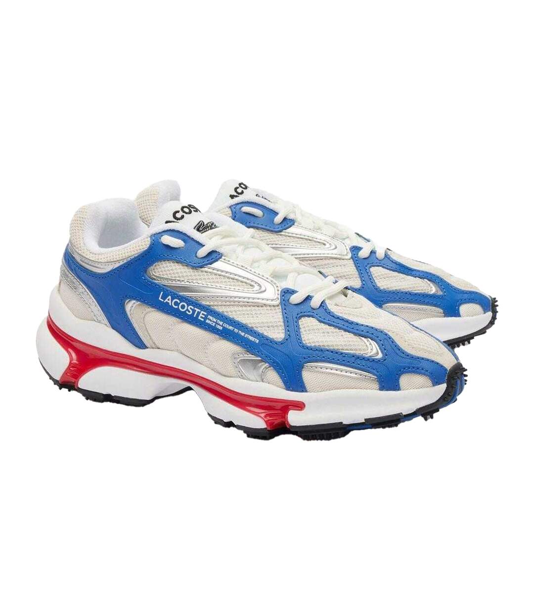 Baskets L003 2k24 Homme Blanc Bleu Rouge Lacoste-1