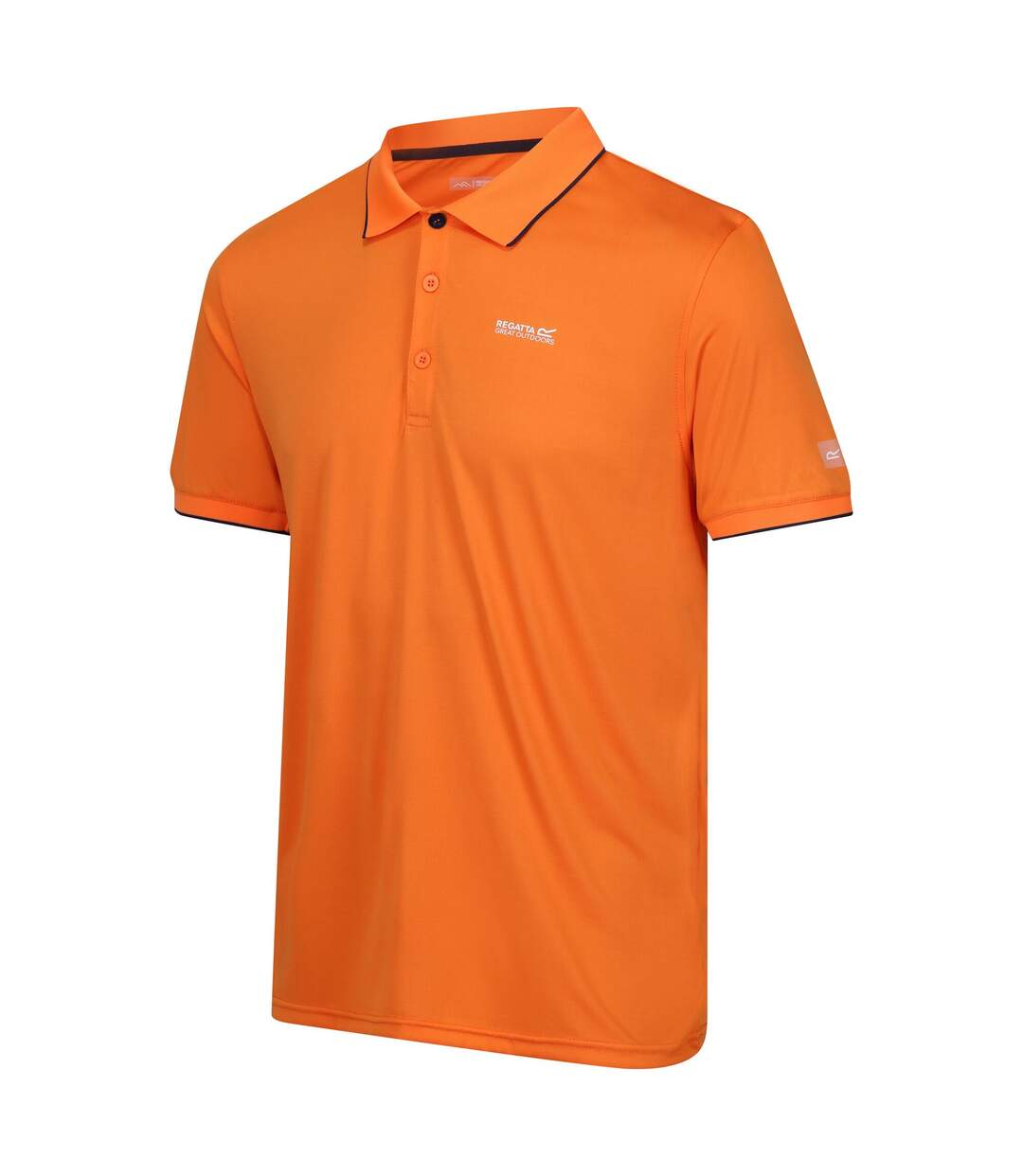 Mens Remex Ii Polo Shirt Persimmon Solid Regatta-3