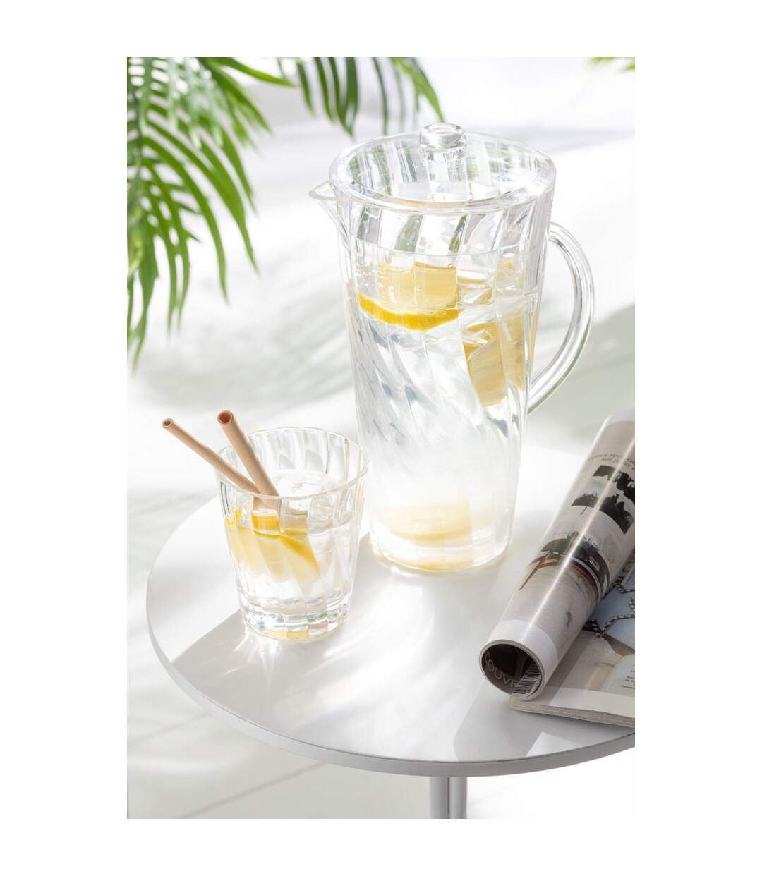Carafe Réutilisable Vague 2,32L Transparent-4