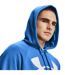 Sweat À Capuche Entraînement Style Gros Logo Rival Homme Bleu Under Armour-4