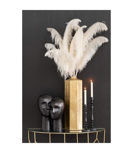 Vase Haut Déco Octogone 55cm Or