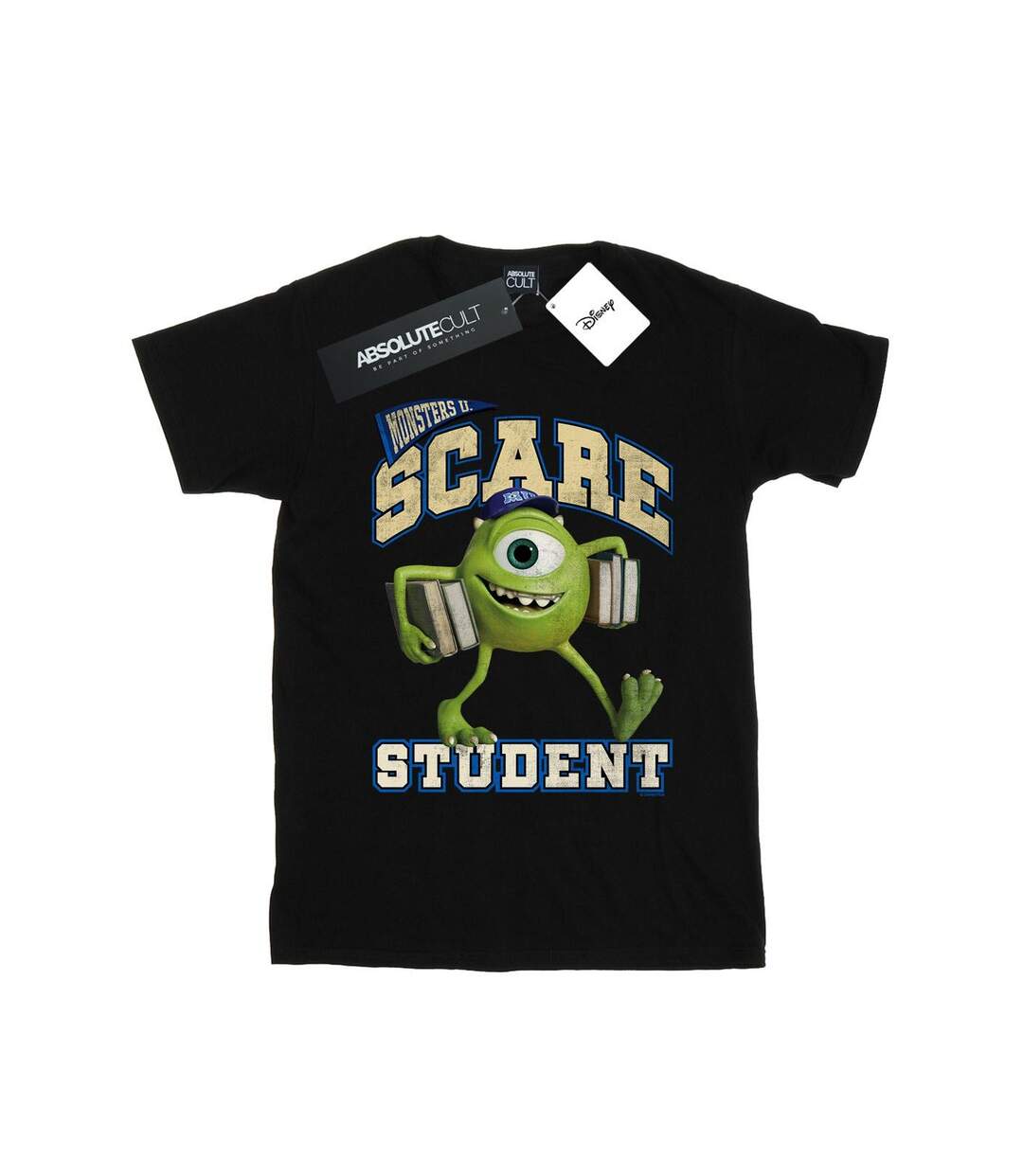 Disney T-shirt boyfriend en coton Femmes/Dames Monsters University Scare Student (Noir) - UTBI48724-1