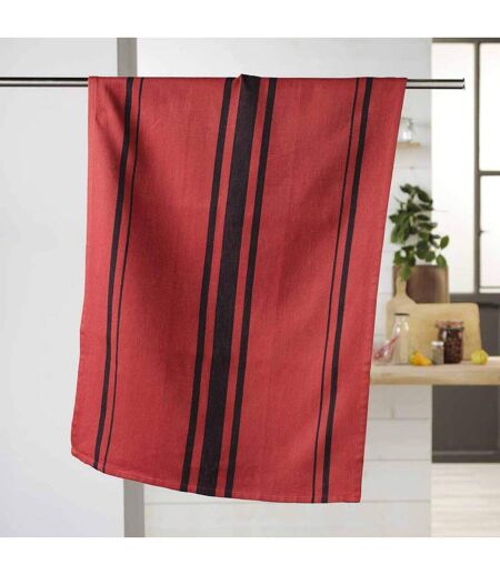 Torchon en Coton Tissé Comptoir 50x70cm Rouge