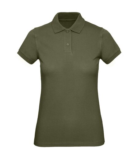 Womens/ladies inspire polo shirt urban khaki B&C