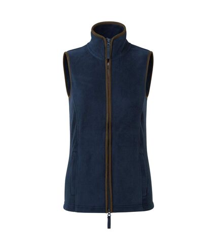 Veste sans manches artisan femme bleu marine / marron Premier