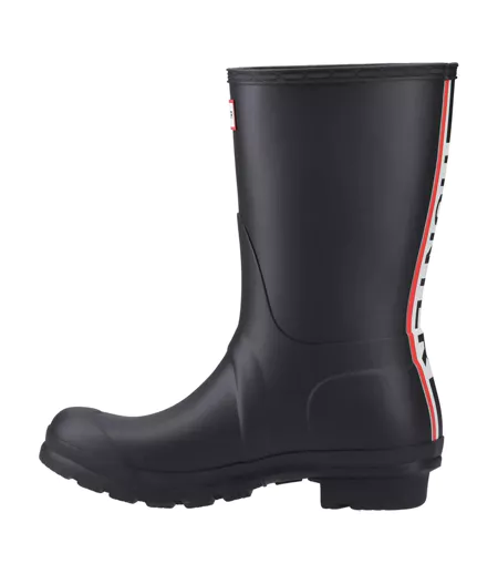 Womens/ladies Original Short Wellington Boots Black Hunter