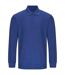 Mens pro piqué long-sleeved polo shirt royal blue PRO RTX