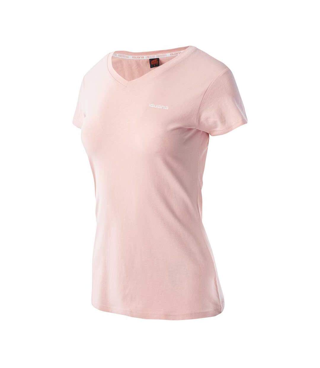 Womens/ladies seldovia t-shirt silver pink Iguana-3