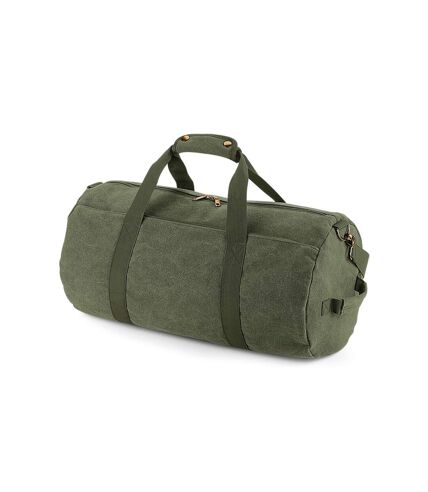 Bagbase Vintage Canvas Duffle Bag (Military Green) (One Size)
