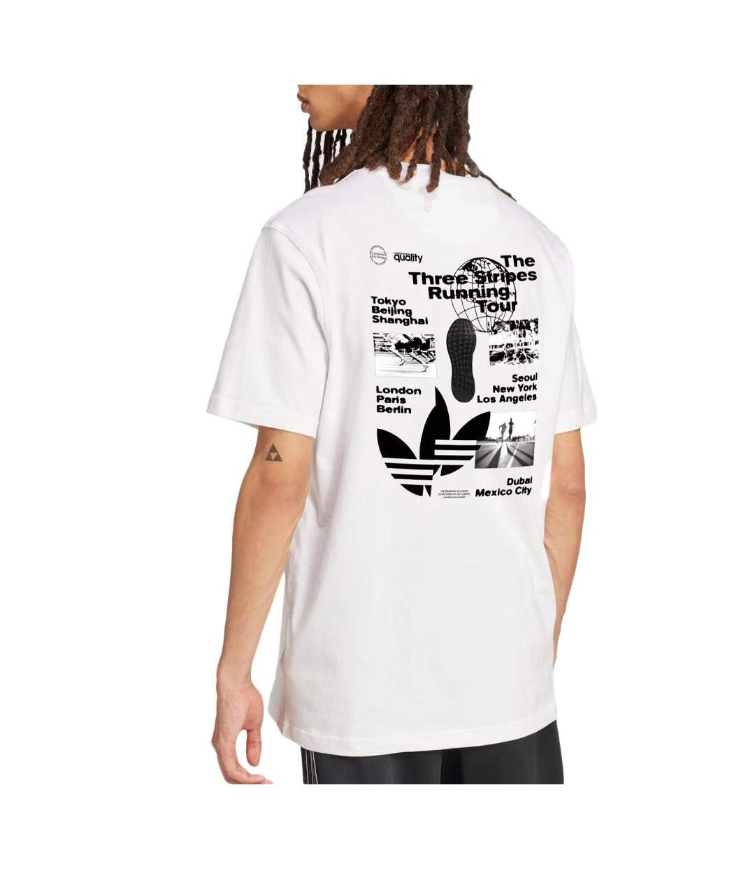 T-Shirt blanc homme adidas poster-2