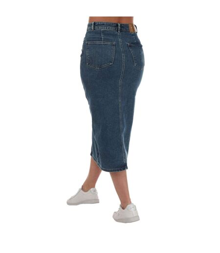 Jupe Mi-longue Siri Femme Bleu Denim Only