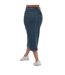 Jupe Mi-longue Siri Femme Bleu Denim Only-3