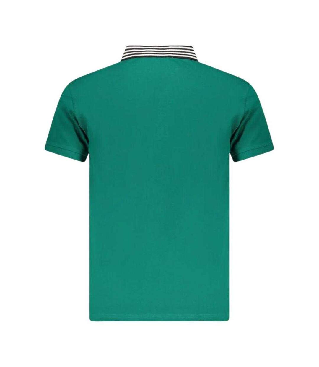 Unisex Adult Contrast Striped Striped Neckline Polo Shirt Green Cavalli Class-2