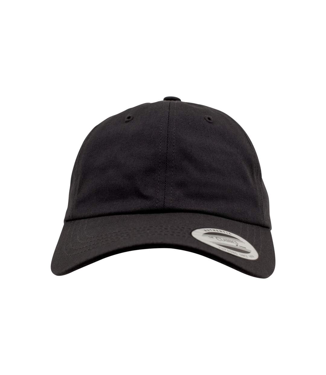 Casquette Unisexe À Profil Bas En Coton Sergé Pour Adultes Noir Flexfit-1