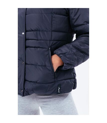 Hype Womens/Ladies Faux Fur Trim Padded Jacket (Navy) - UTHY6830