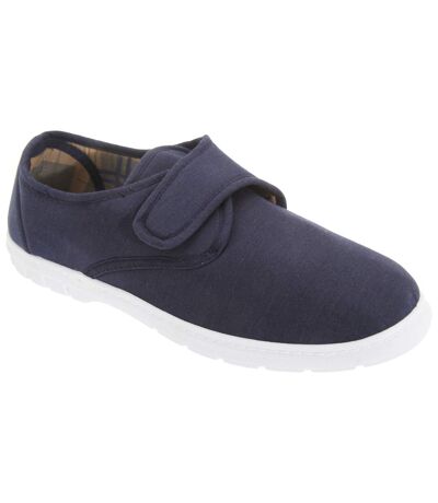 Scimitar Mens Touch Fastening Casual Textile Shoes (Navy Blue Denim) - UTDF610
