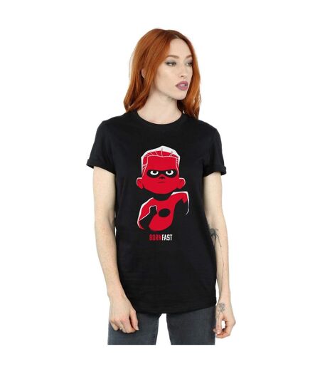 Disney Womens/Ladies Incredibles 2 Incredible Son Cotton Boyfriend T-Shirt (Noir) - UTBI41891
