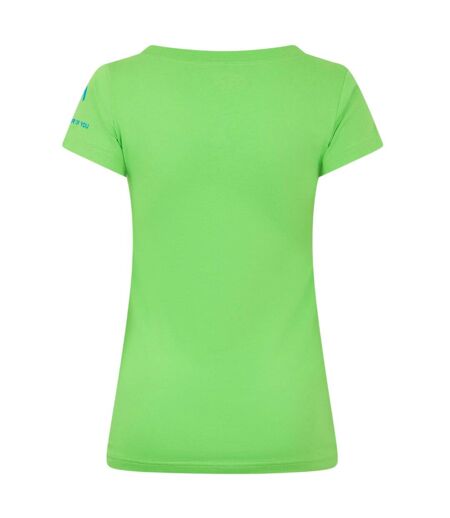 Womens/ladies Big Logo T-shirt Green Head
