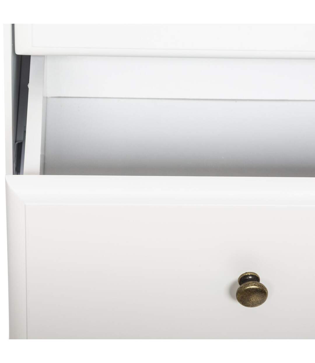 Table de chevet effet bois Solen - L. 45 x H. 60 cm - Blanc-3