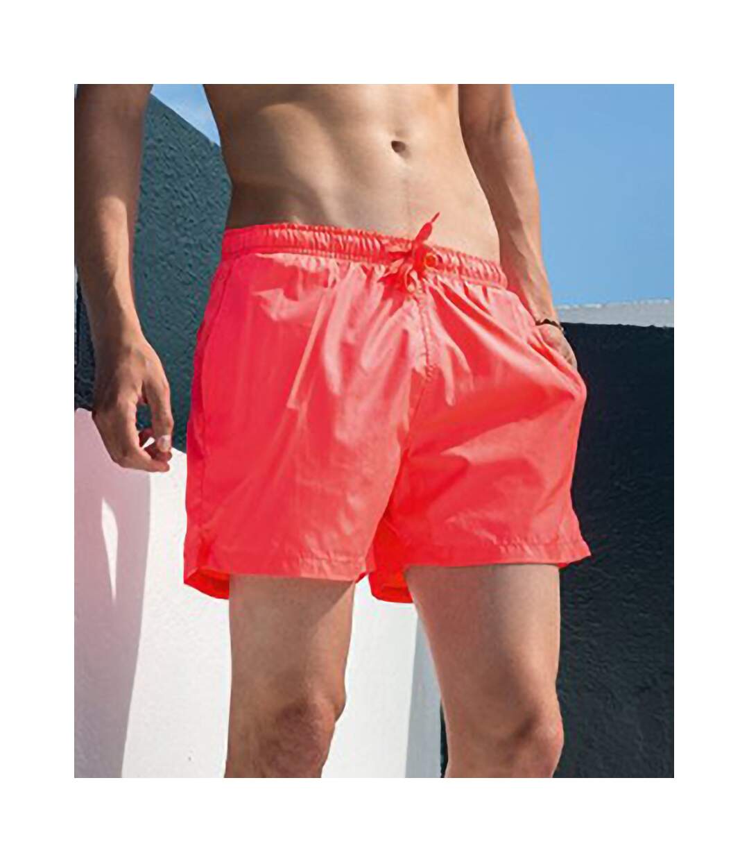 San siro ii short de sport homme rouge SOLS-3