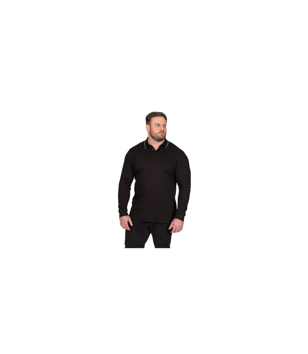 Polo Manches Longues Tyler D555 Homme Noir Duke-1