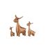 Lot de 3 Cerfs Déco Résine 25cm Cuivre-1