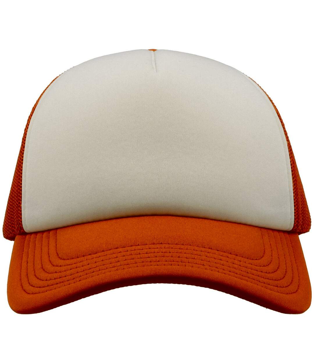 Casquette trucker rapper adulte blanc / vert sombre / orange Atlantis-3