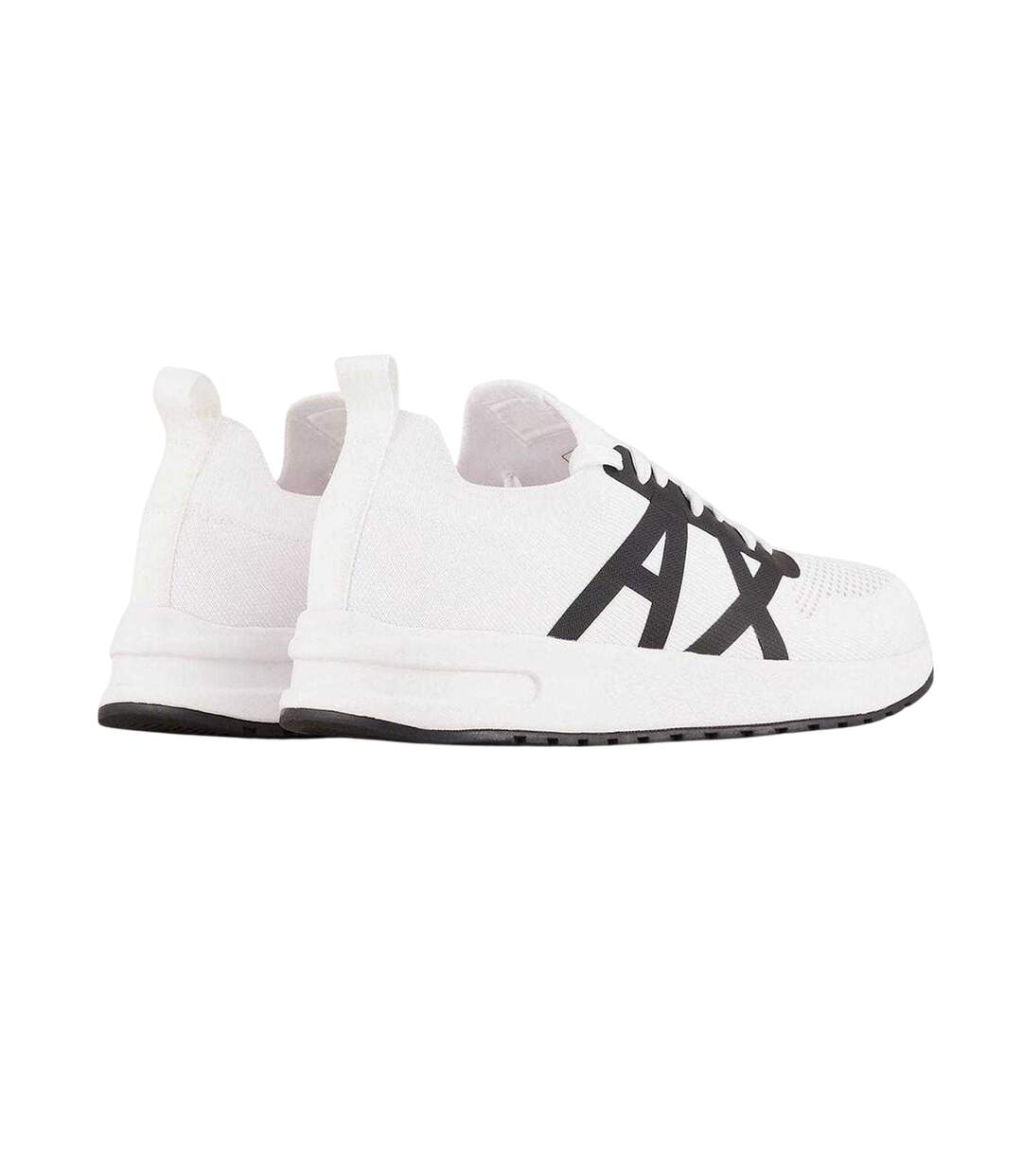 Mens Logo Trainers White Black Armani Exchange-2
