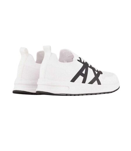 Mens Logo Trainers White Black Armani Exchange