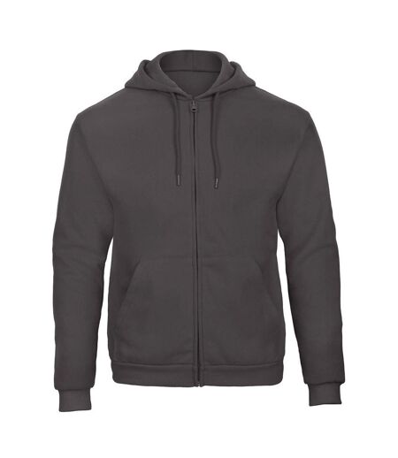 Sweat À Capuche Et Fermeture Zippée Adulte Unisexe Anthracite B&C