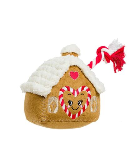 Gingerbread christmas rope dog toy one size brown/white House Of Paws