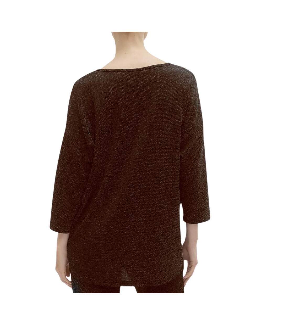 T-Shirt marron femme vero moda kanva-2