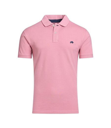 Polo bio classique pour hommes rose Raging Bull