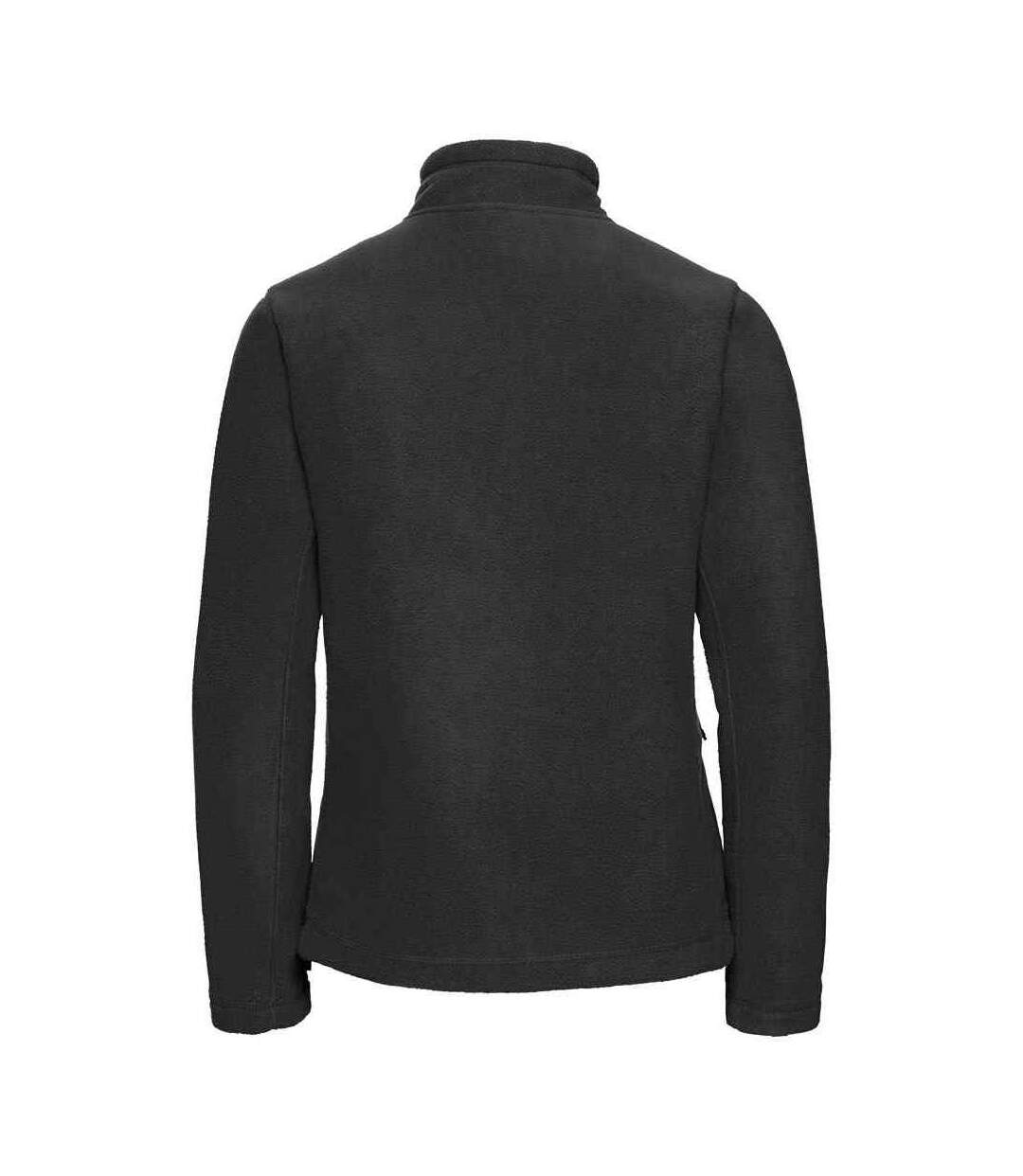 Womens/ladies outdoor fleece jacket black Russell