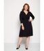 Robe courte cache-coeur en maille-1