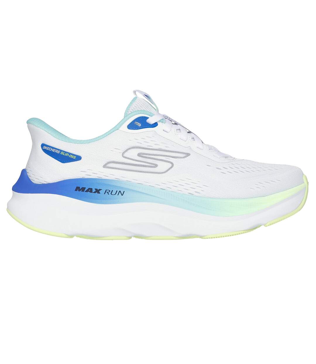 Womens/ladies Max Run Max Cushioning Trainers White Multicoloured Skechers-2