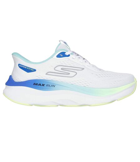 Womens/ladies Max Run Max Cushioning Trainers White Multicoloured Skechers